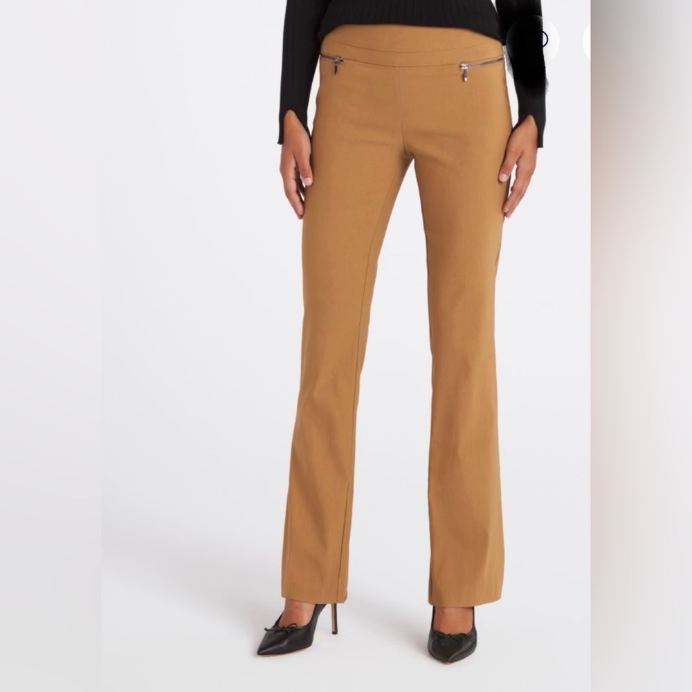NWT Camel Bootcut Flair Dress Pants Tan Work Office Trousers 12